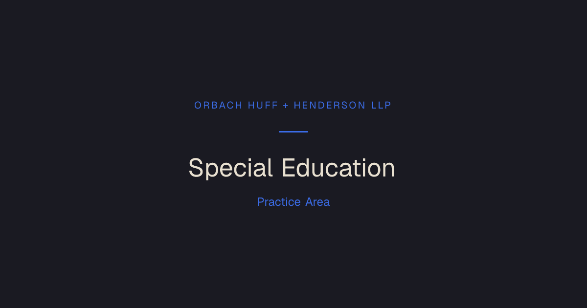 OHH Legal | Special Education